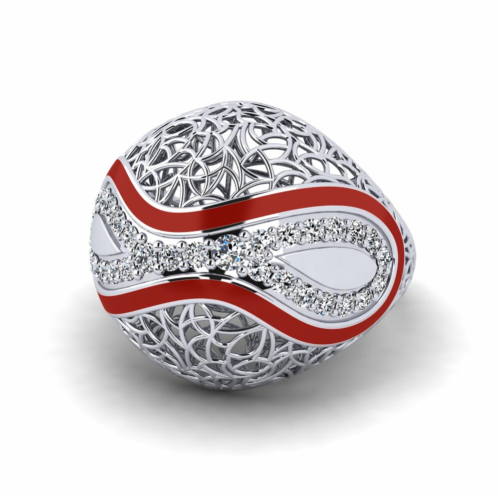 Bagues de fiançailles Argent Blanc Fusion