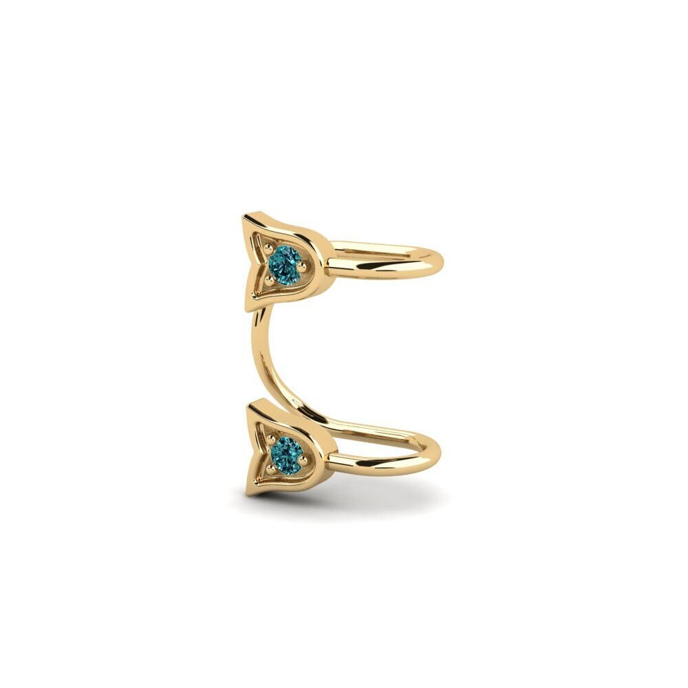 Diamante Azul Brincos Feminino Anided