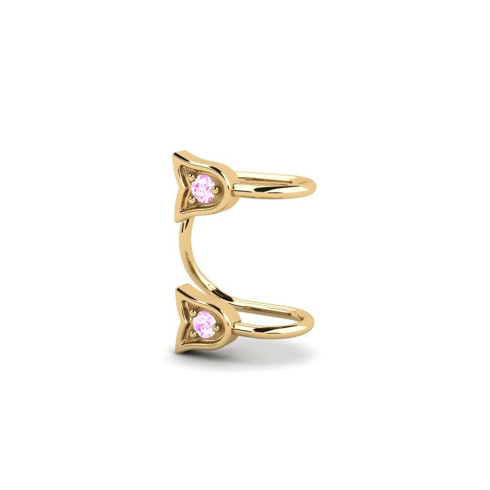 Safira Rosa Brincos Feminino Anided