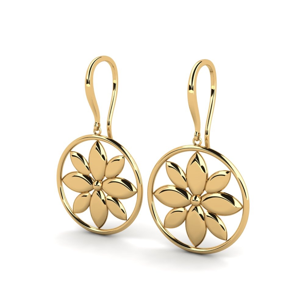 9k Oro Amarillo Pendientes Animisme