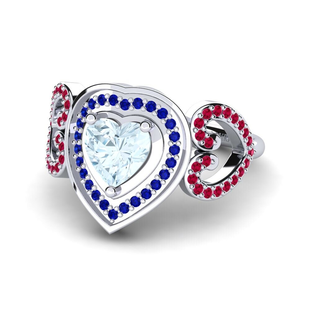 Aguamarina Anillo Anisah