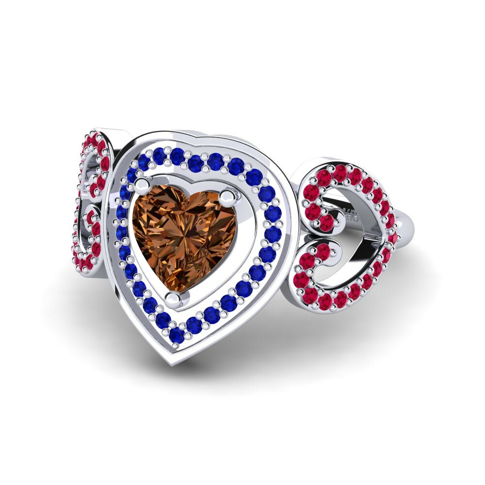 Diamante café Anillo Anisah