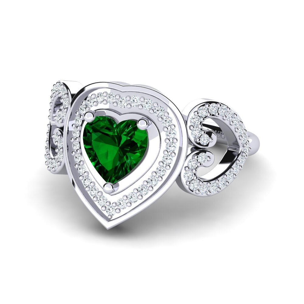 Circonita Verde Anillo Anisah