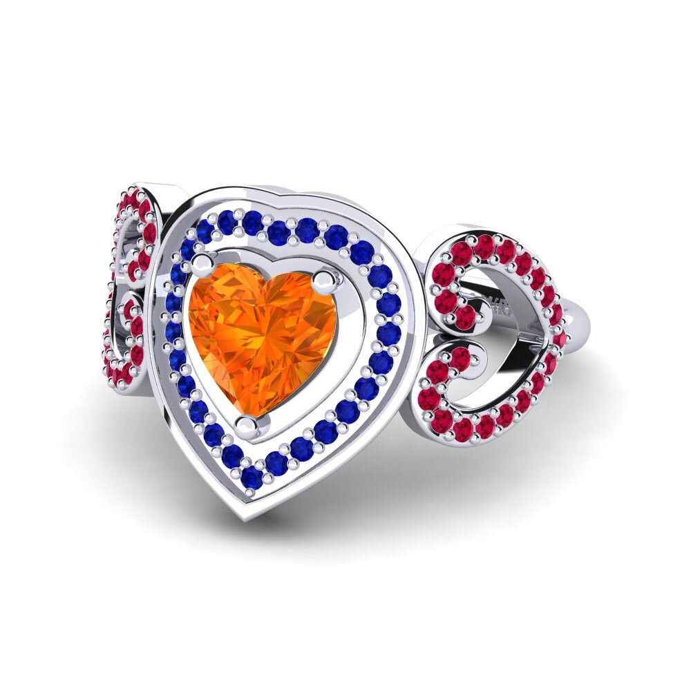 Orange Sapphire Ring Anisah