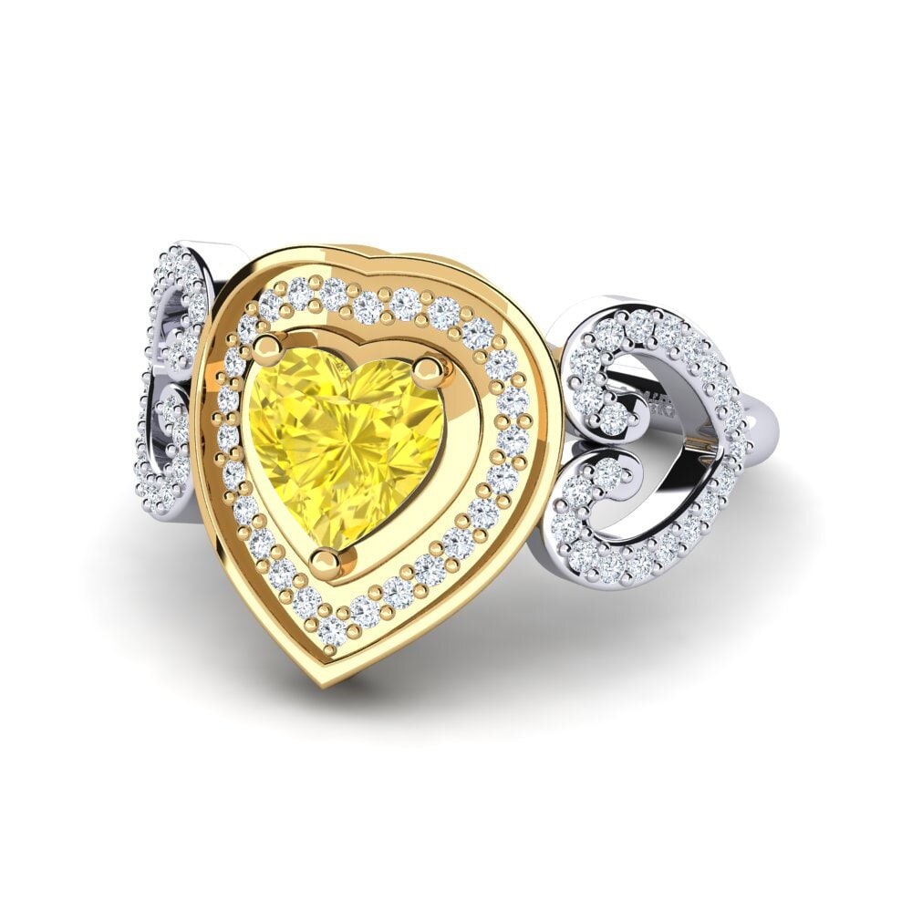 14ct White & Yellow Gold Yellow Sapphire Ring Anisah