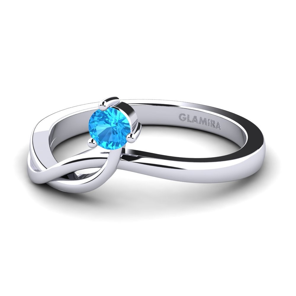 Blauer Topas Verlobungsring Anissa