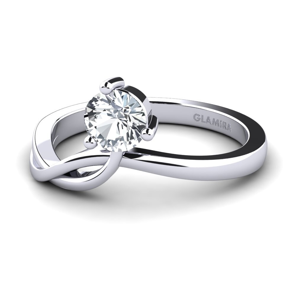White Zircon Engagement Ring Anissa 0.5 crt