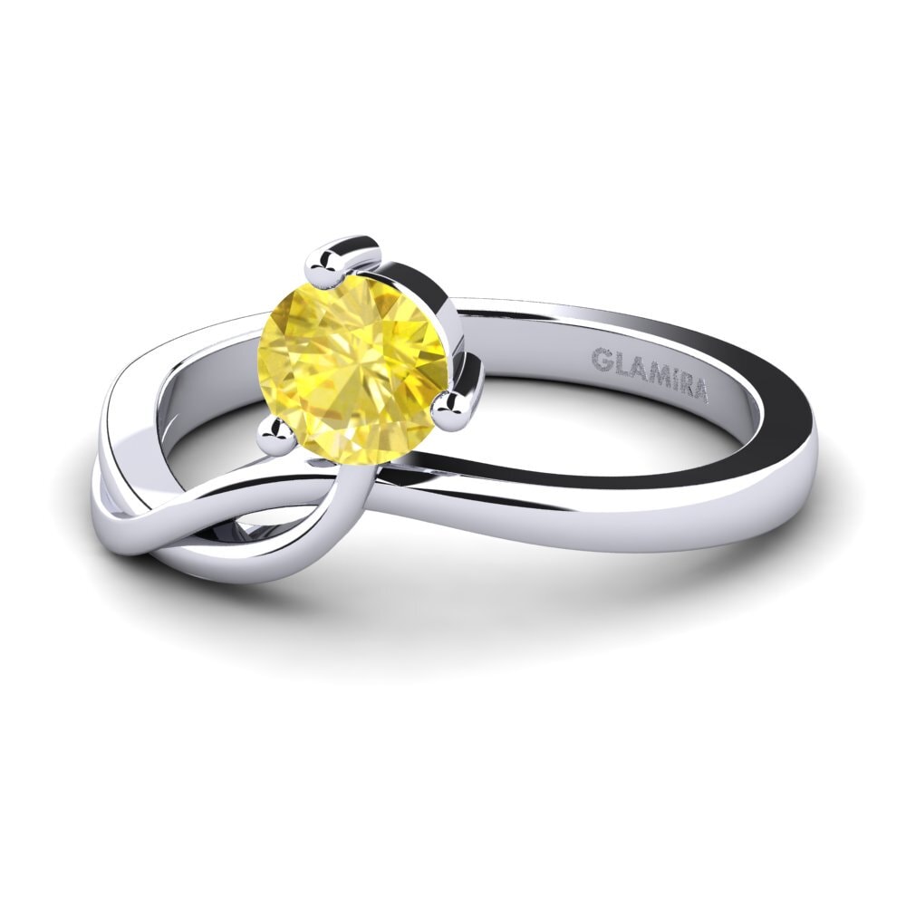 Yellow Sapphire Engagement Ring Anissa 0.5 crt