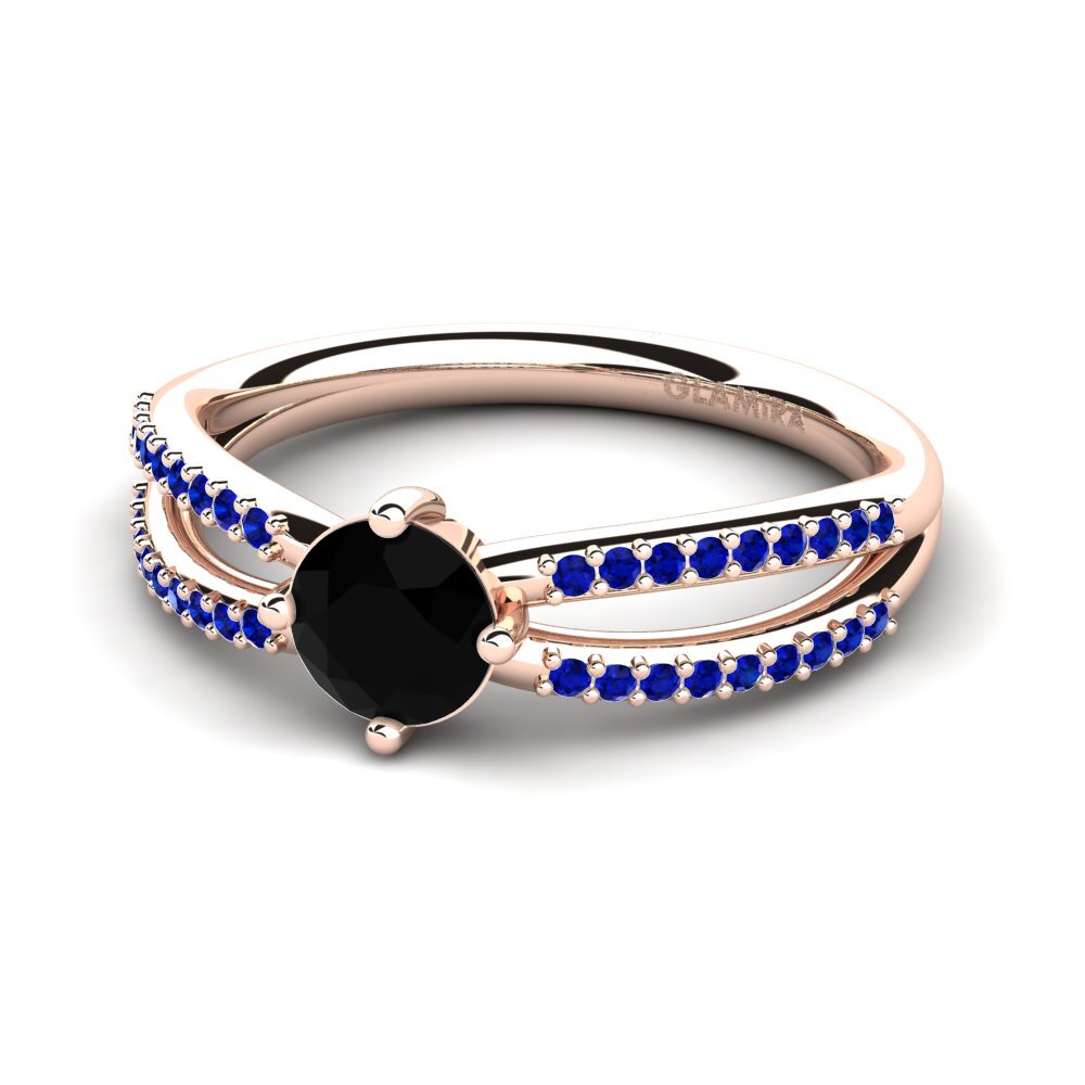 Black Diamond Engagement Ring Aniyalise