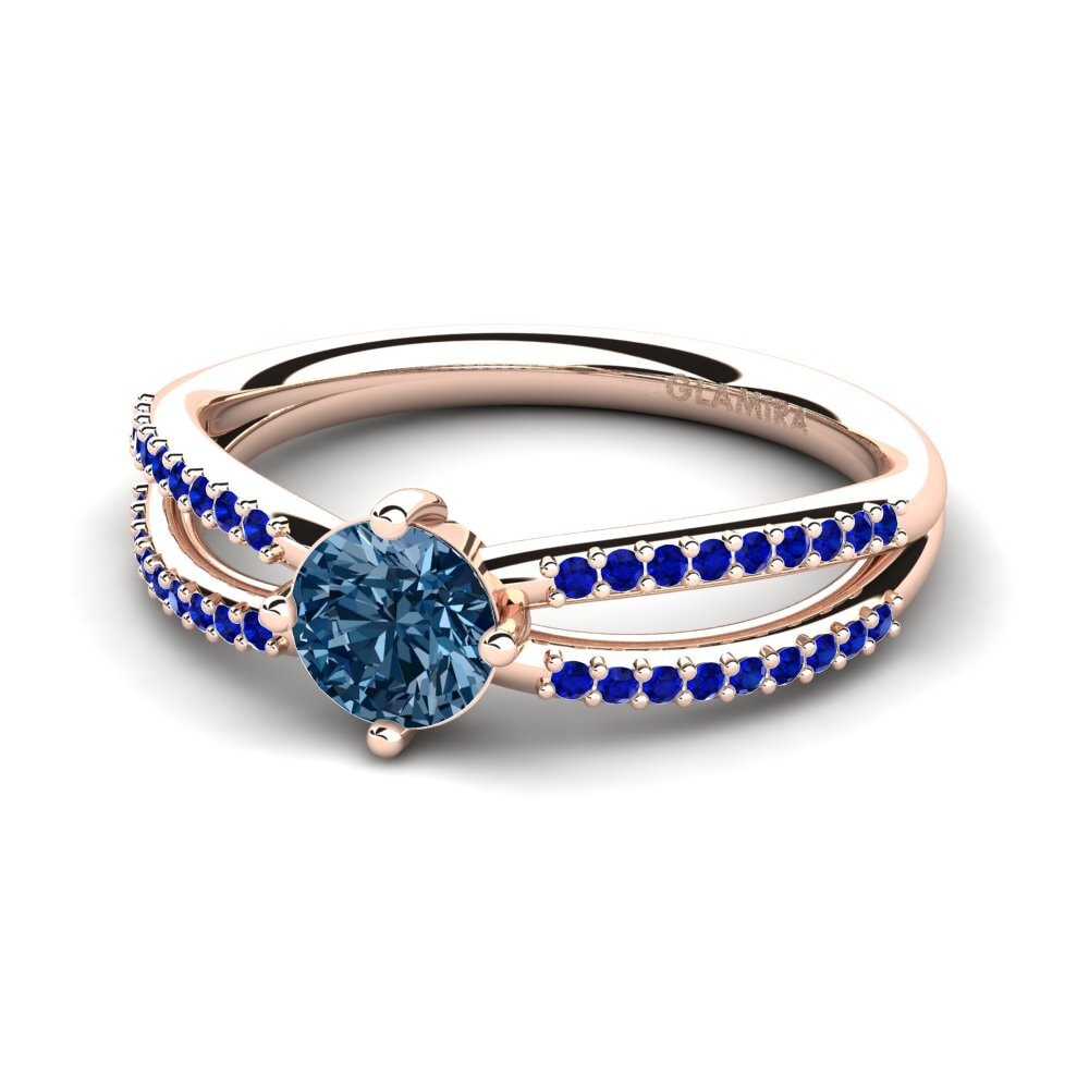 Blue Diamond Engagement Ring Aniyalise