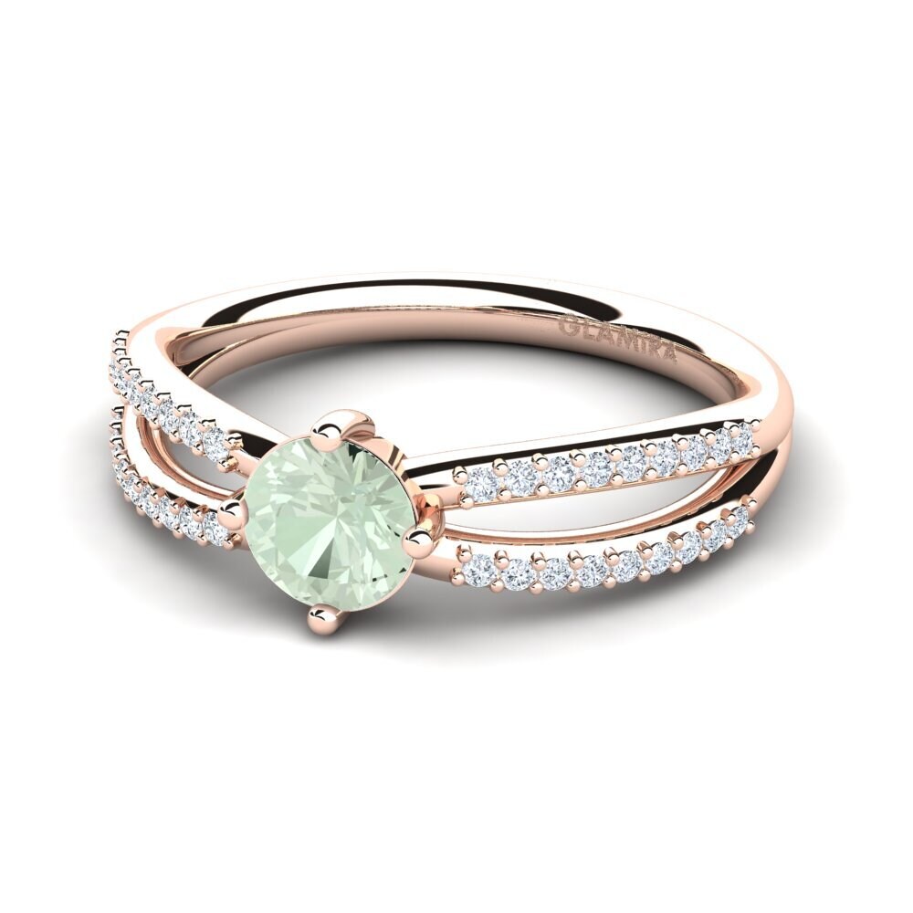 Green Amethyst Engagement Ring Aniyalise