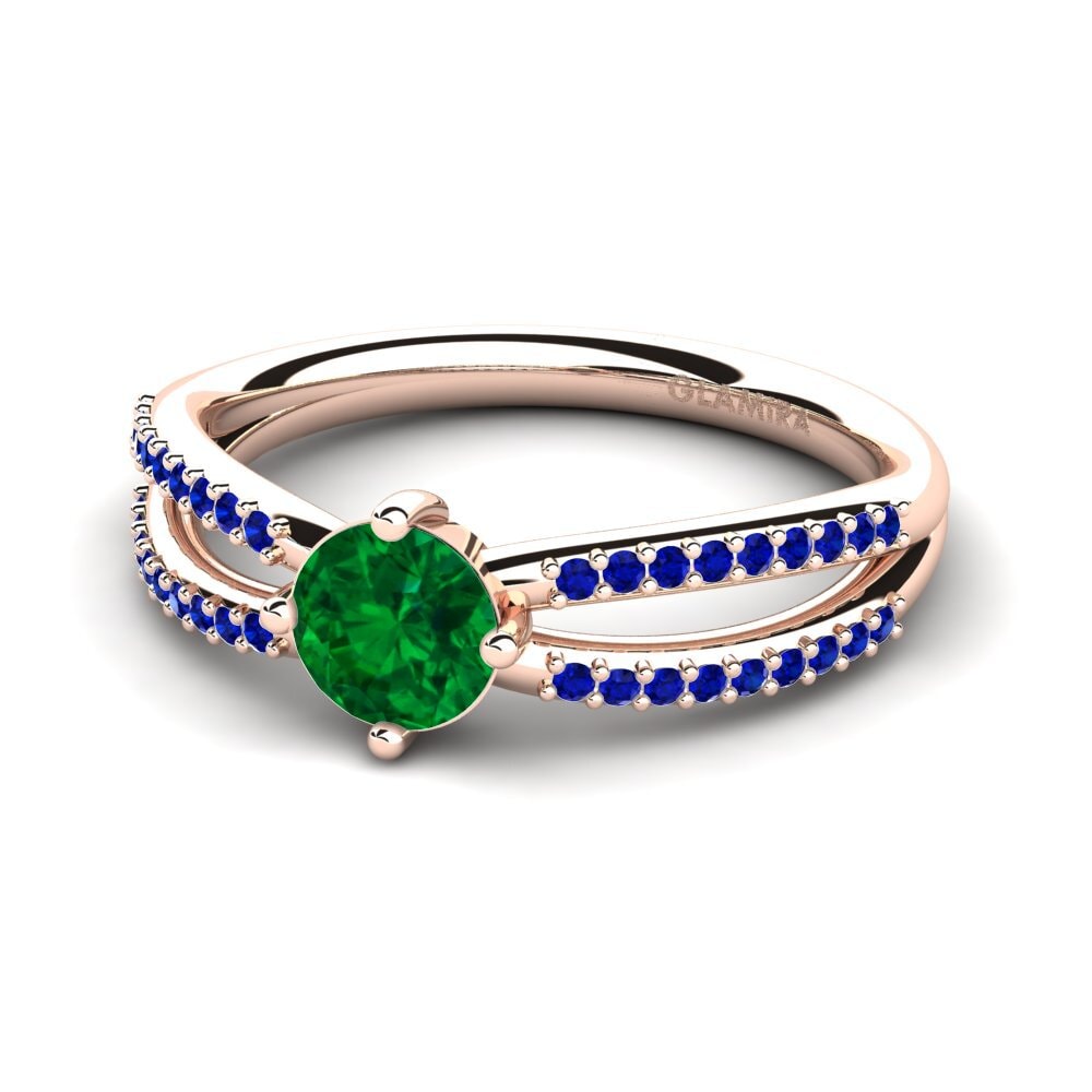 Emerald (Lab Created) Engagement Ring Aniyalise