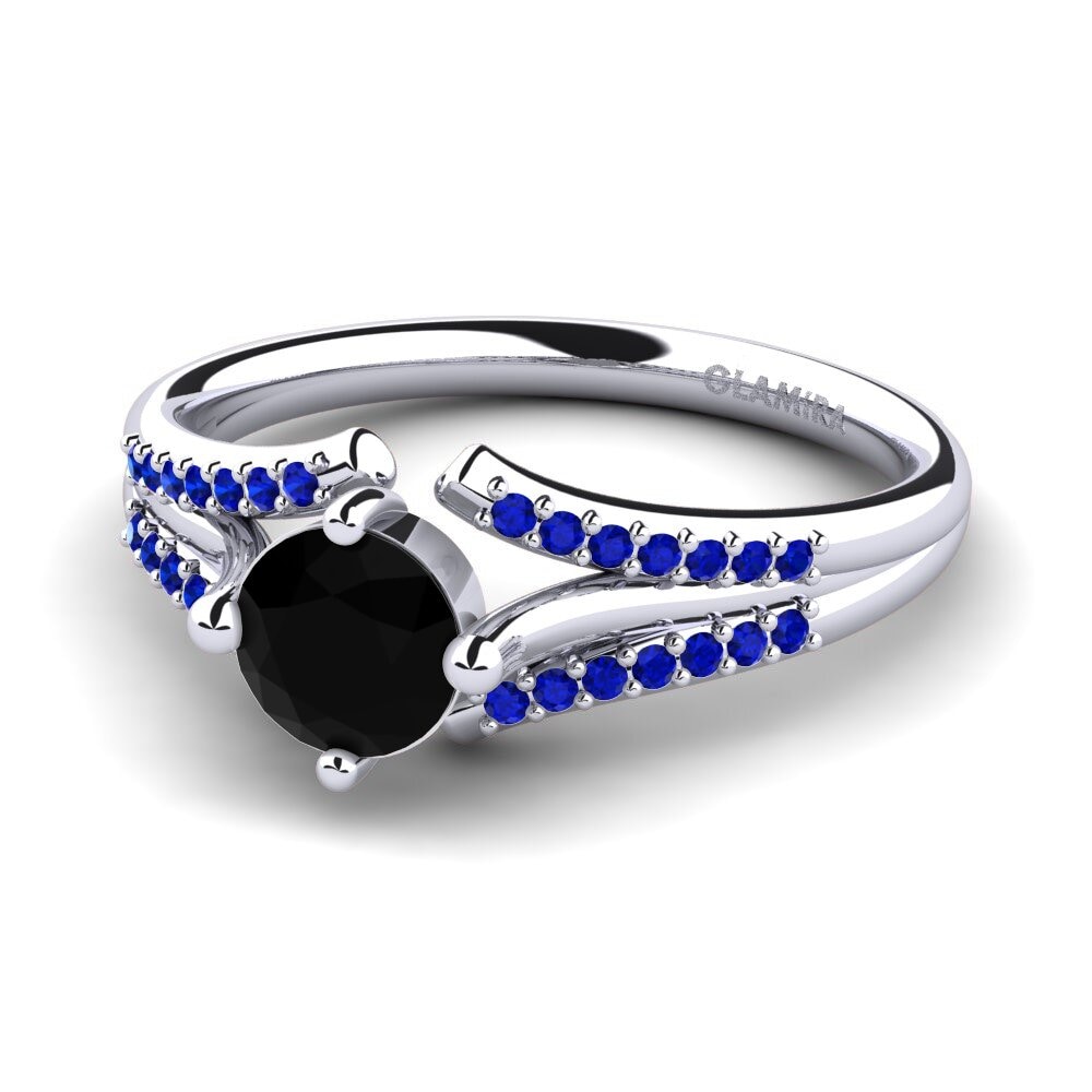 Black Diamond Engagement Ring Anjeliett