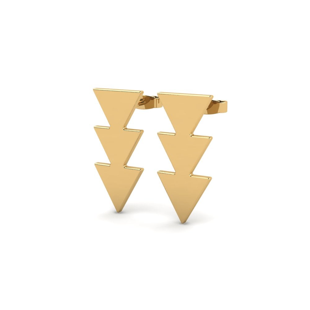 9k Oro Amarillo Pendientes Ankita