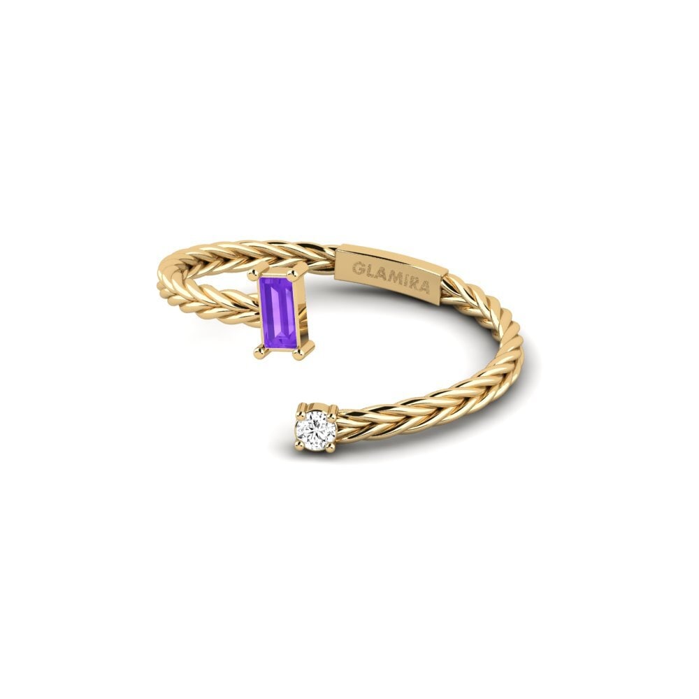 14ct Yellow Gold Amethyst Ring Ankrida