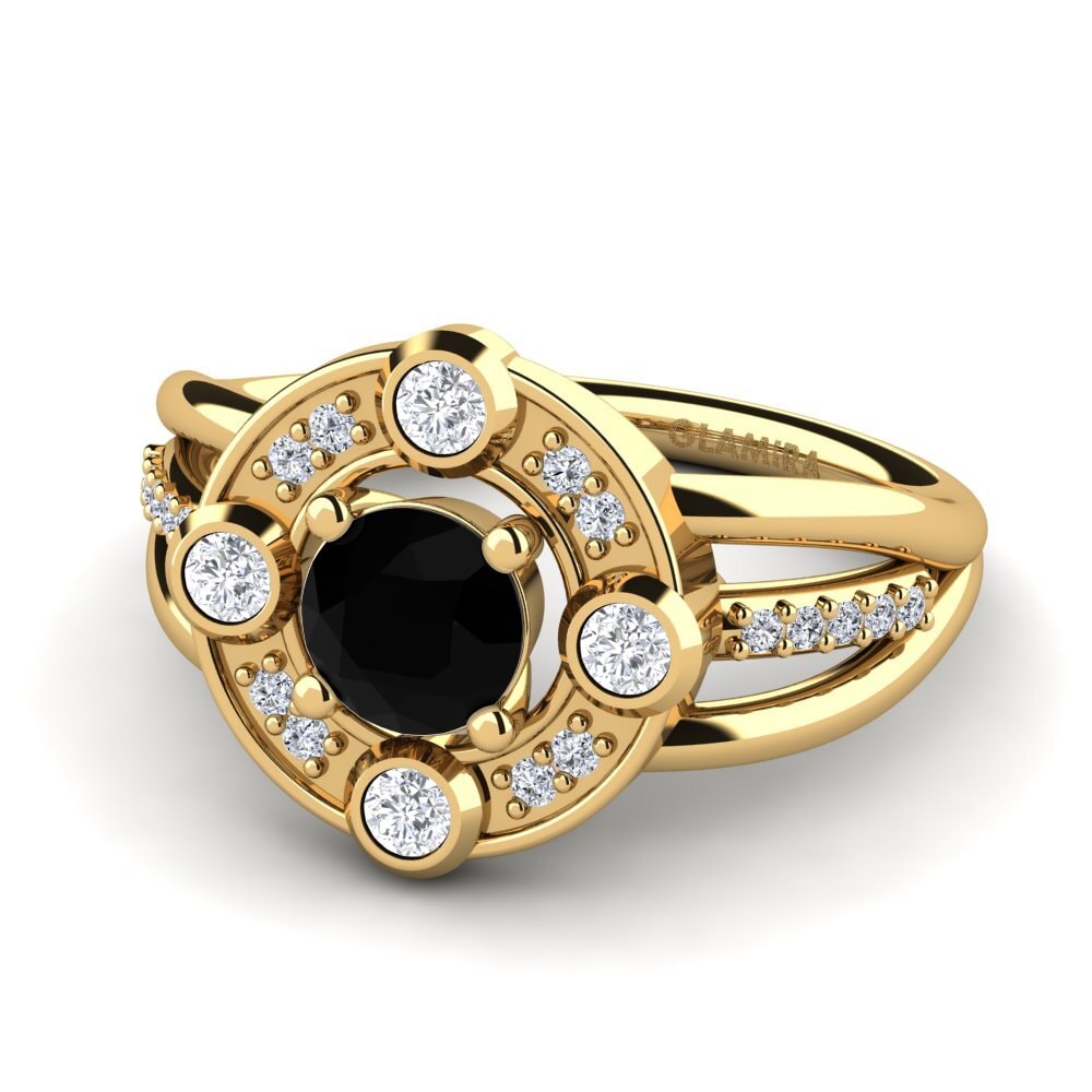 Black Diamond Engagement Ring Anmarice