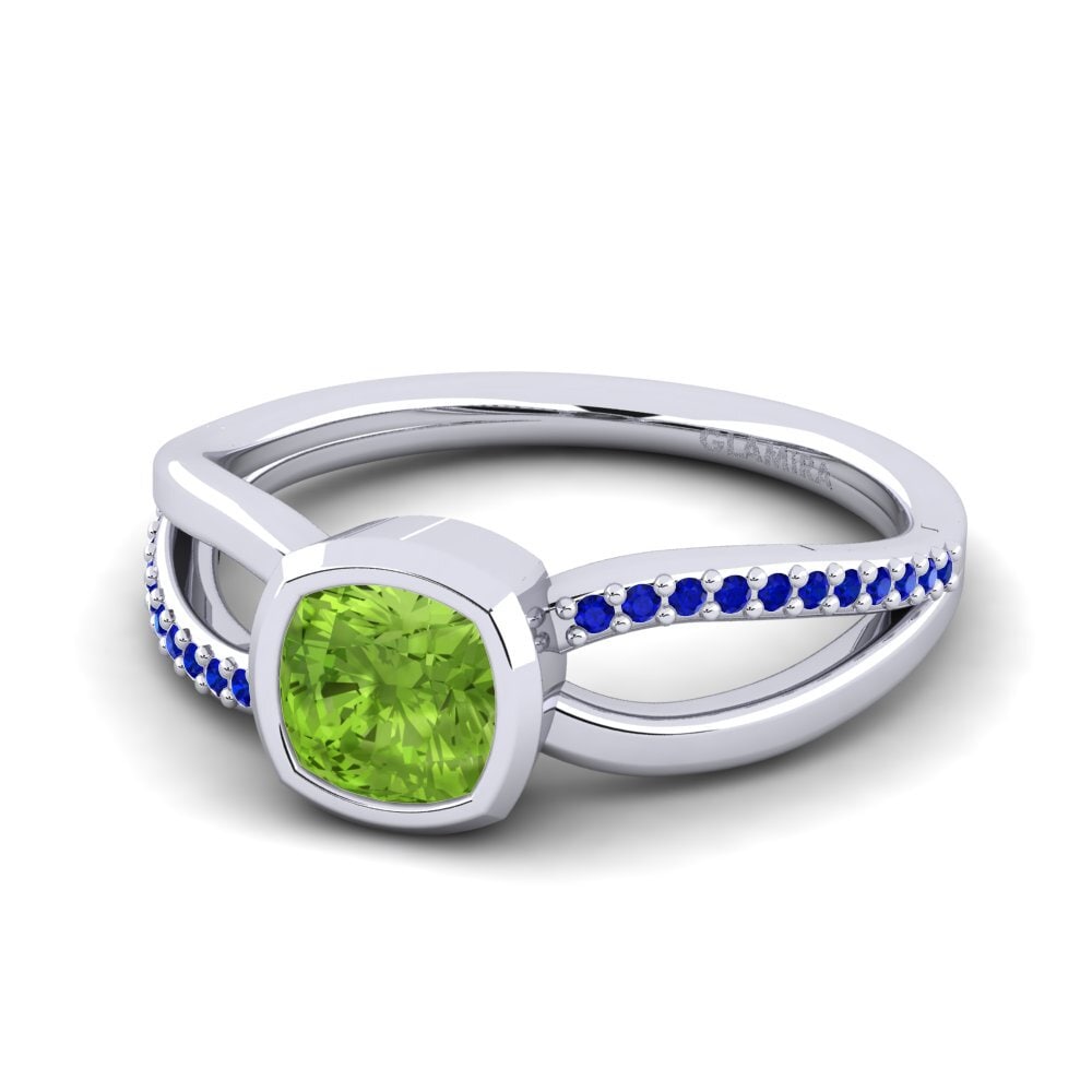 Peridot Engagement Ring Annecia