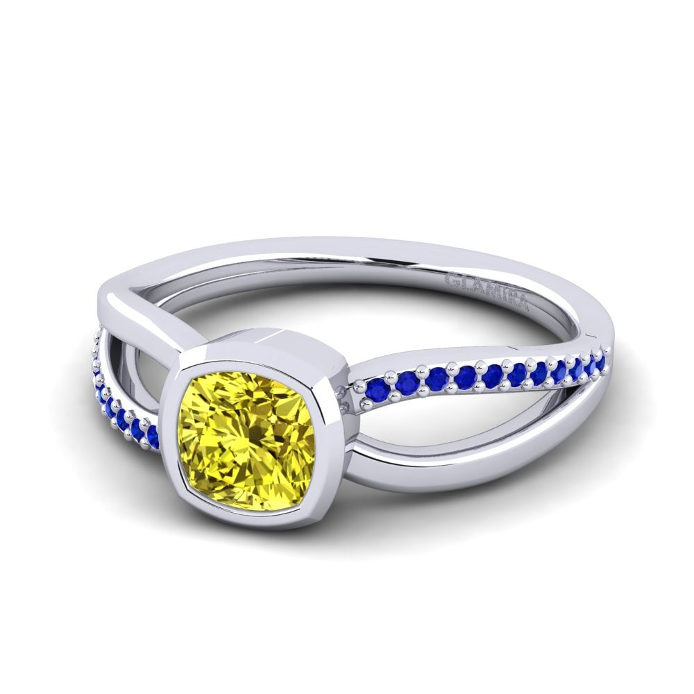 Yellow Diamond Engagement Ring Annecia