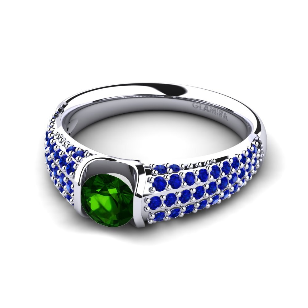 Green Tourmaline Engagement Ring Annecy