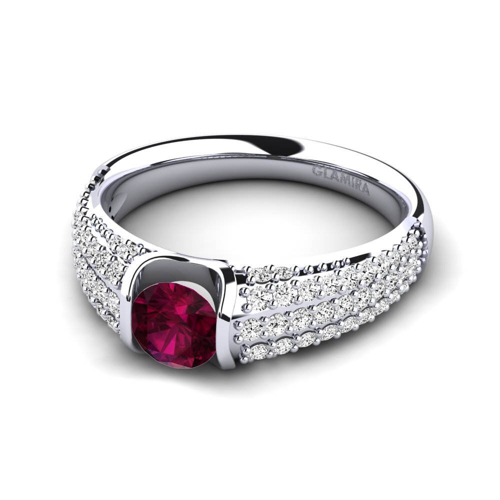 Granate Rhodolite Anillo de compromiso Annecy