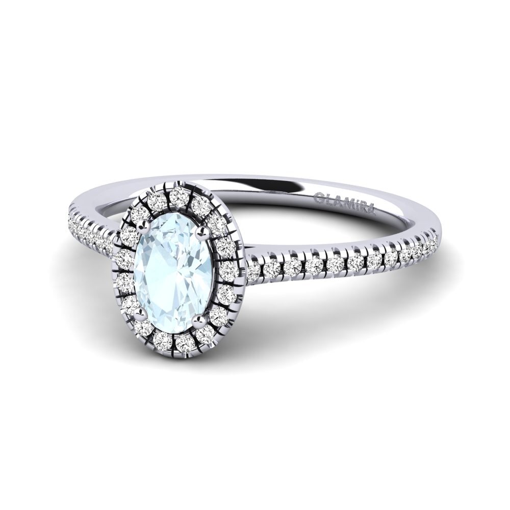 Aguamarina Anillo de compromiso Anni