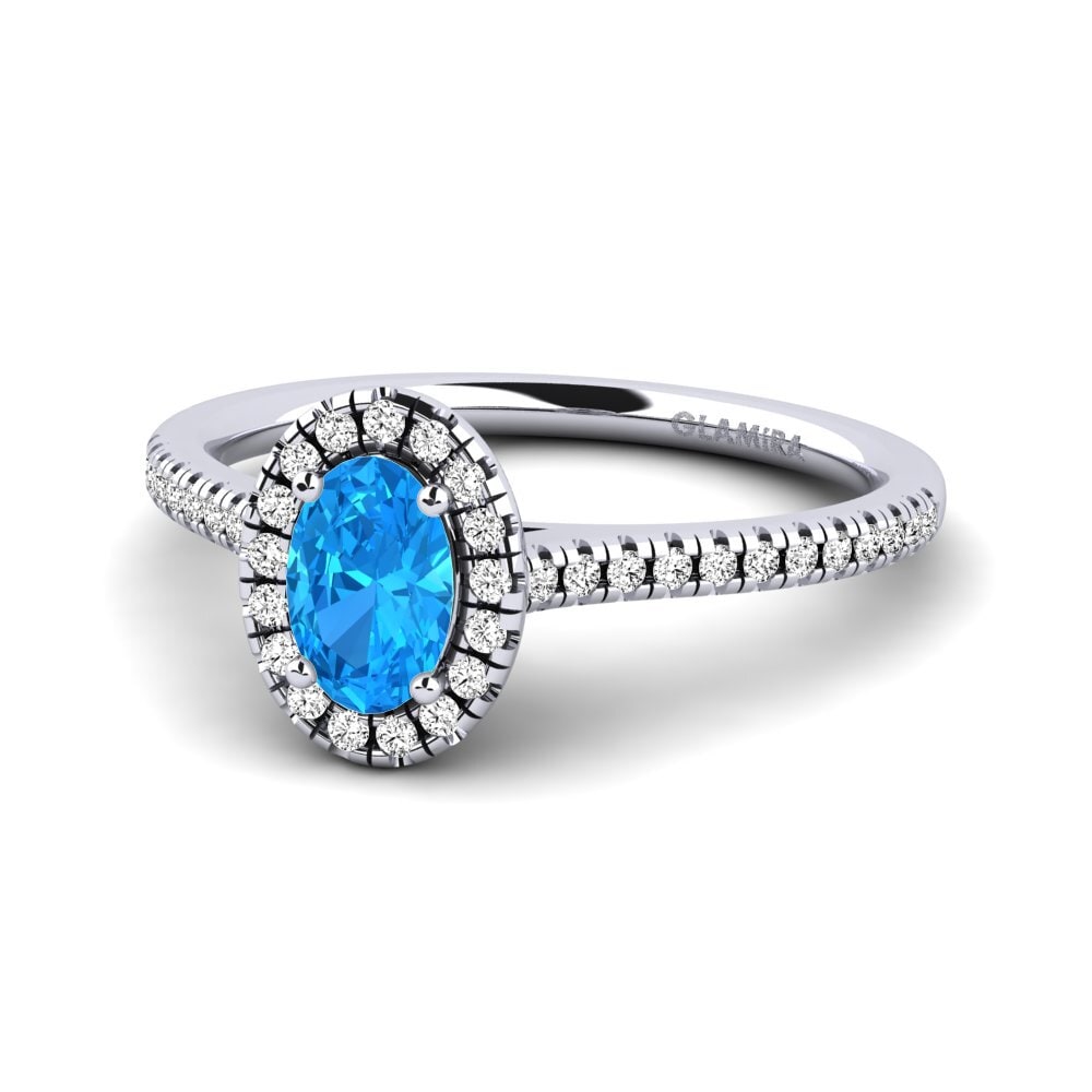 Blue Topaz Engagement Ring Anni
