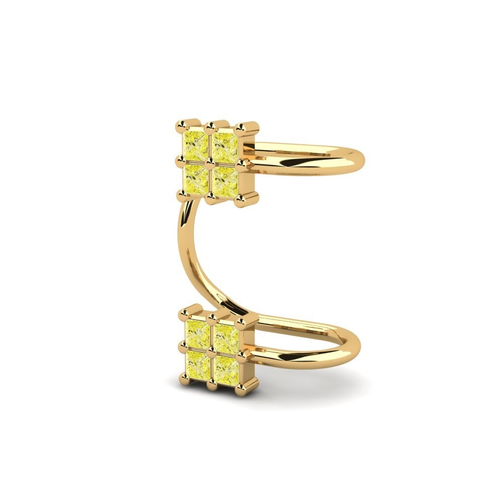 Princess Yellow Diamond Women's Earring Anno