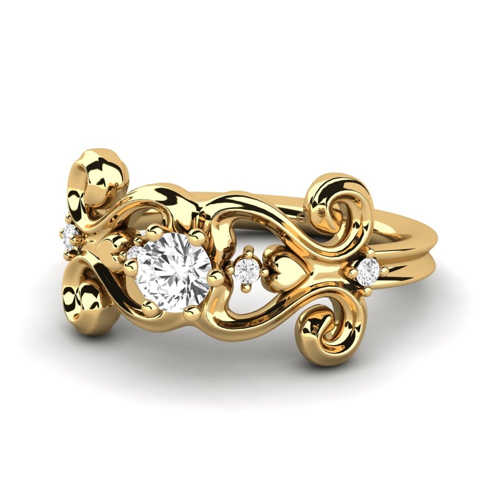 Zafiro blanco Anillo de compromiso Annouk