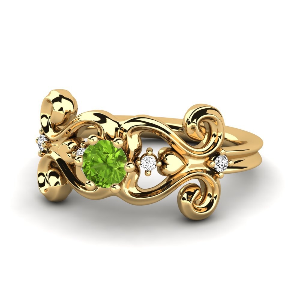 Peridot Engagement Ring Annouk