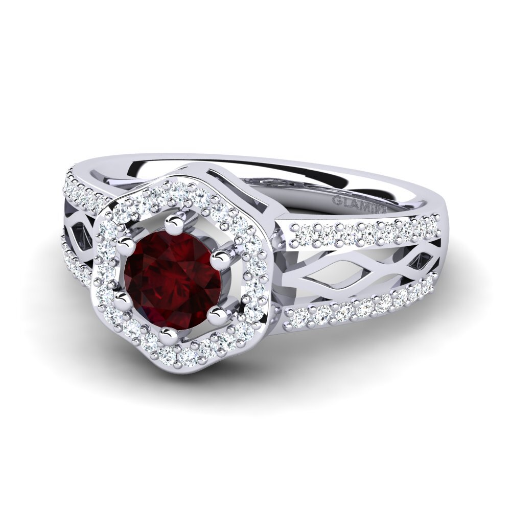 Garnet Engagement Ring Anrika