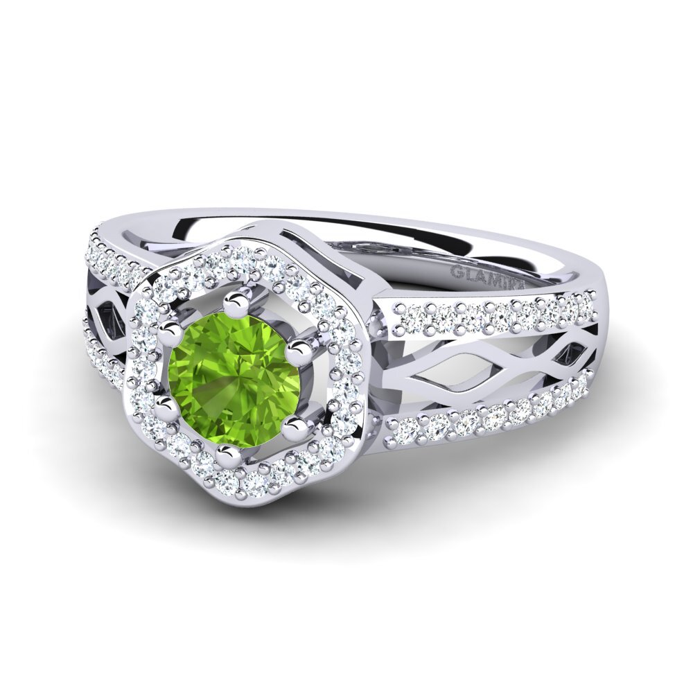 Peridot Engagement Ring Anrika