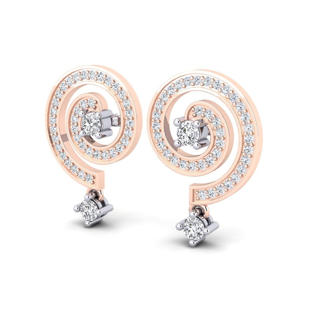 9k Oro Rosa & Blanco Pendiente de mujer Anstey