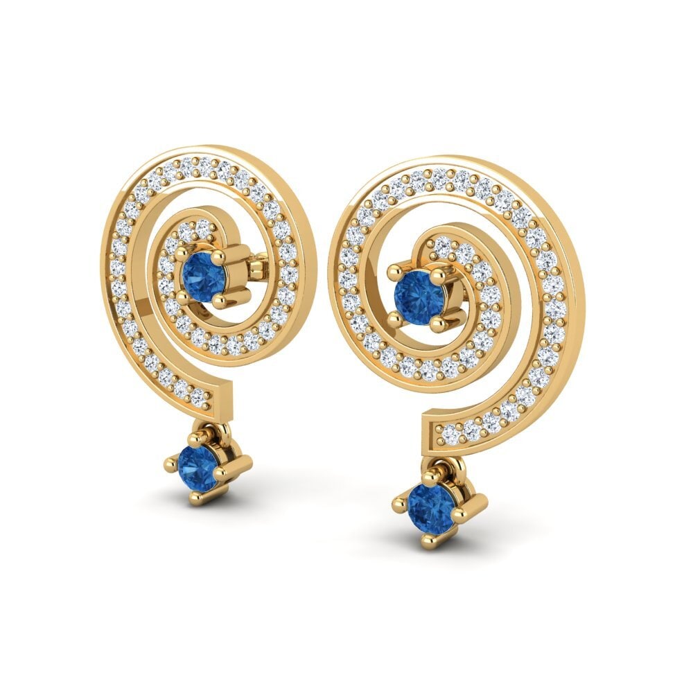 Dark Blue Zirconia Women's Earring Anstey