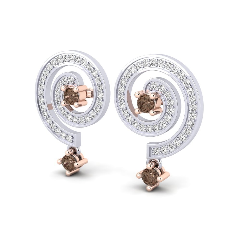 white_red-375 Quartzo fumé Brincos Feminino Anstey