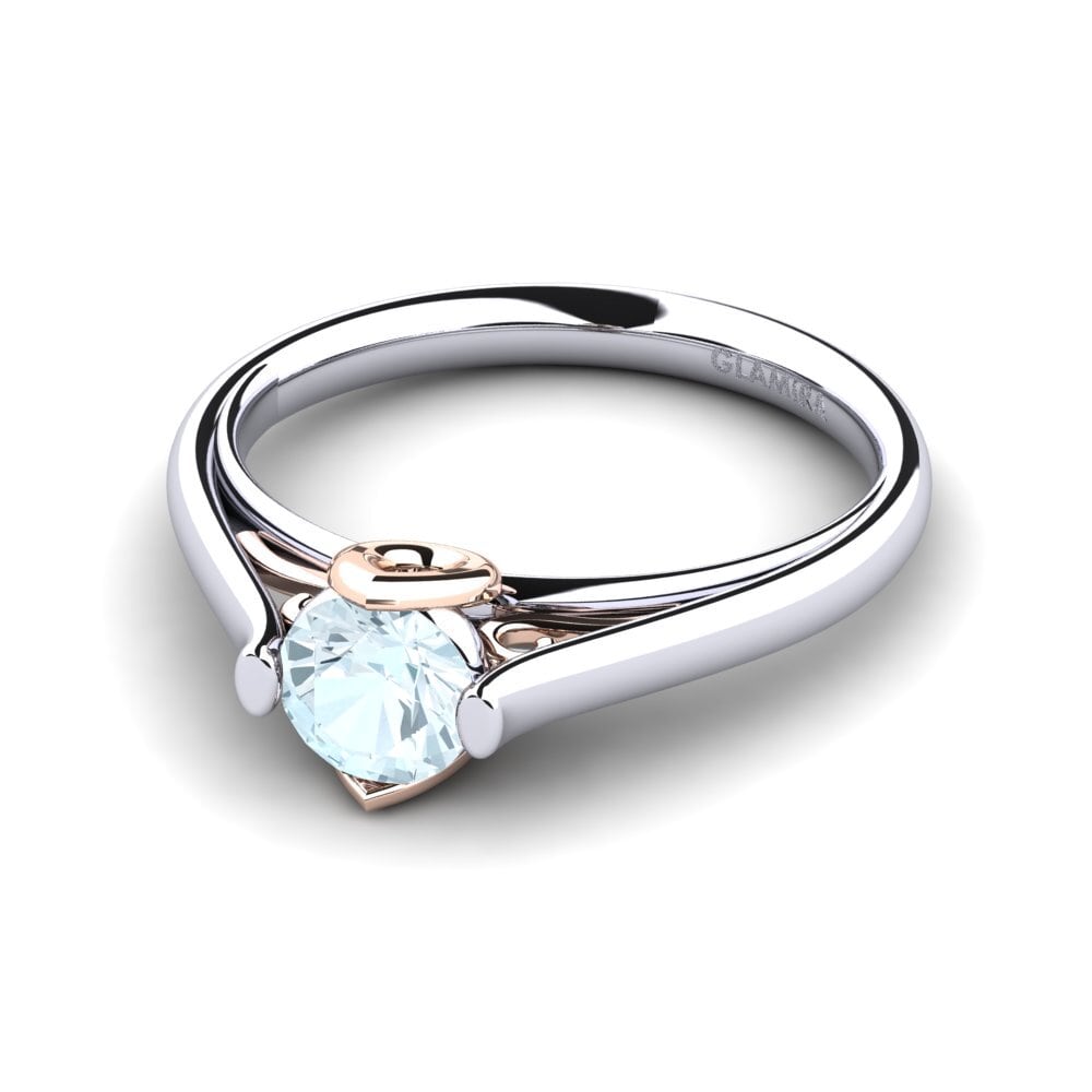 Aguamarina Anillo de compromiso Antesha