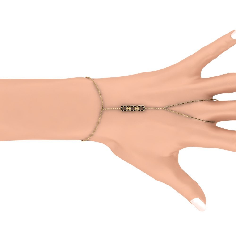 Black Onyx Finger Bracelet Antilia