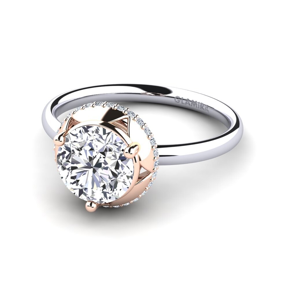 14ct White / Rose Gold Engagement Ring Antoinet