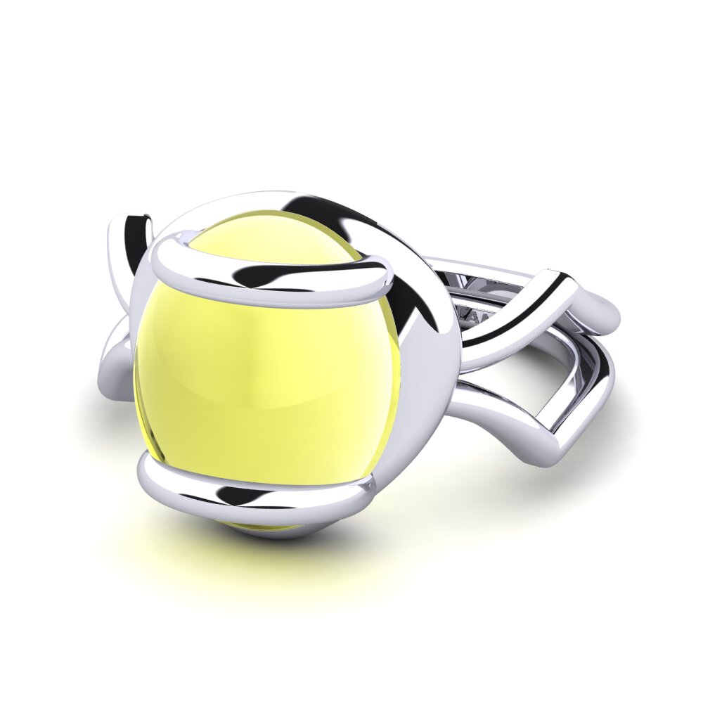 Cabochon Zitronentopas Ring Antolinis