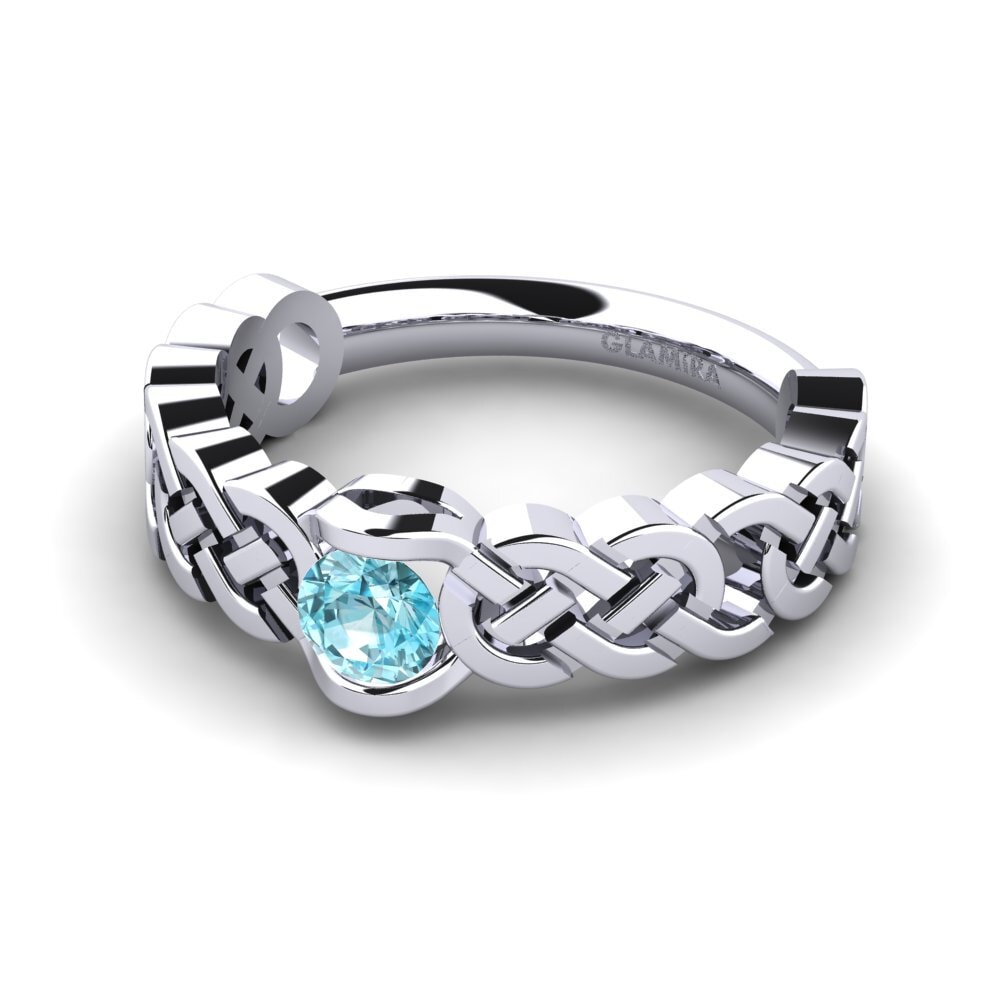 Circón Azul Anillo de compromiso Antonella