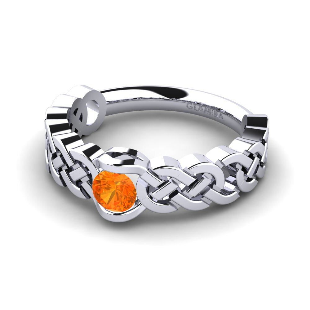 Zafiro Naranja Anillo de compromiso Antonella