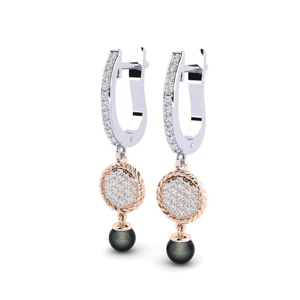 14ct Rose / White Gold Women's Earring Antonietta