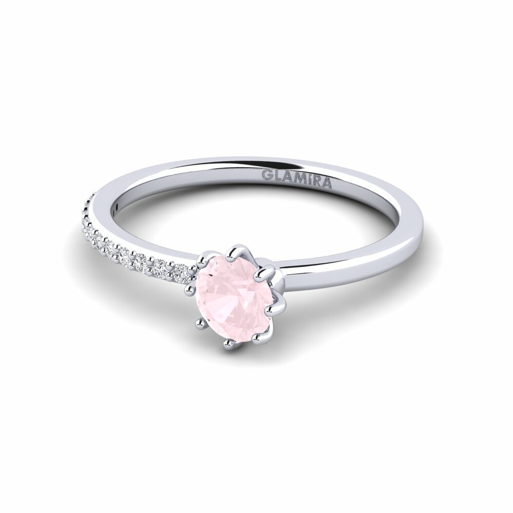 Rose Quartz Engagement Ring Antor