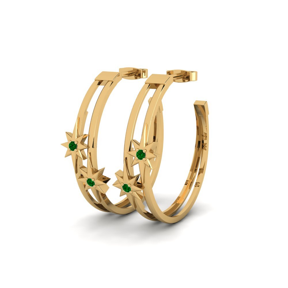 Green Zirconia Earring Aoka