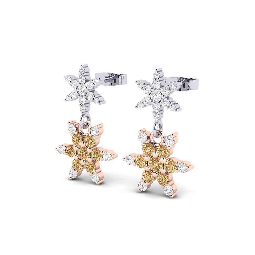 14ct White / Rose Gold SYLVIE Earring Aotrom