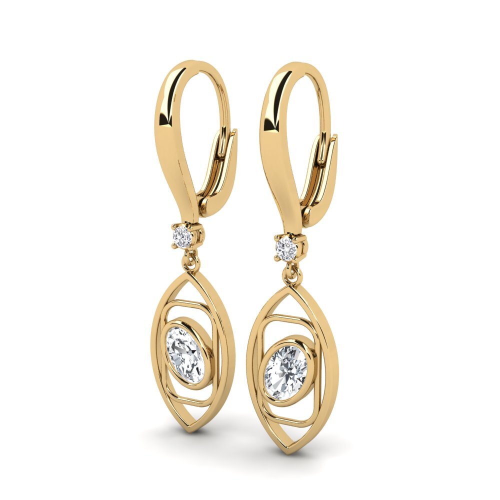 Đá Zircon Trắng Bông tai nữ Aparri