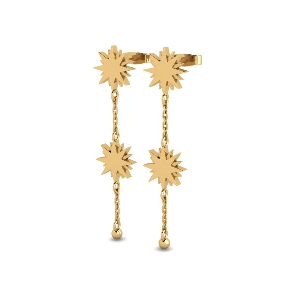 9k Oro Amarillo Pendientes Aplostar