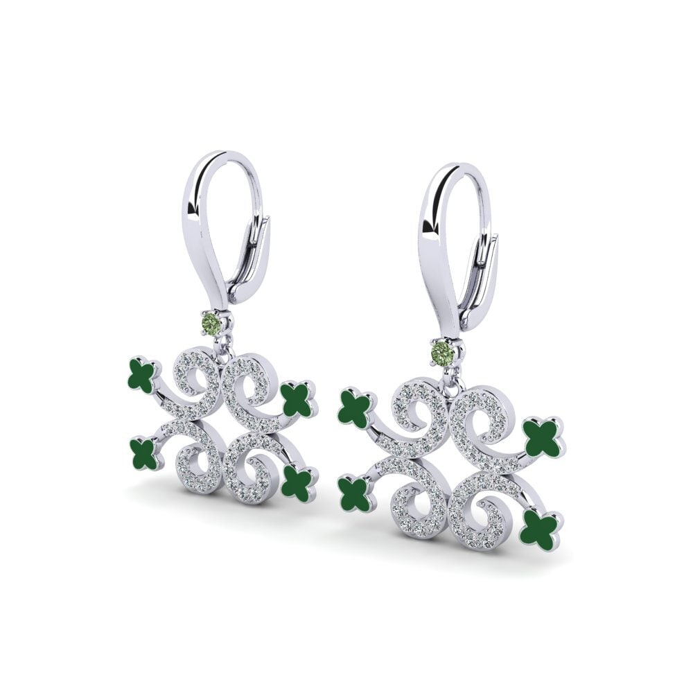 Diamante Verde Pendiente de mujer Appat