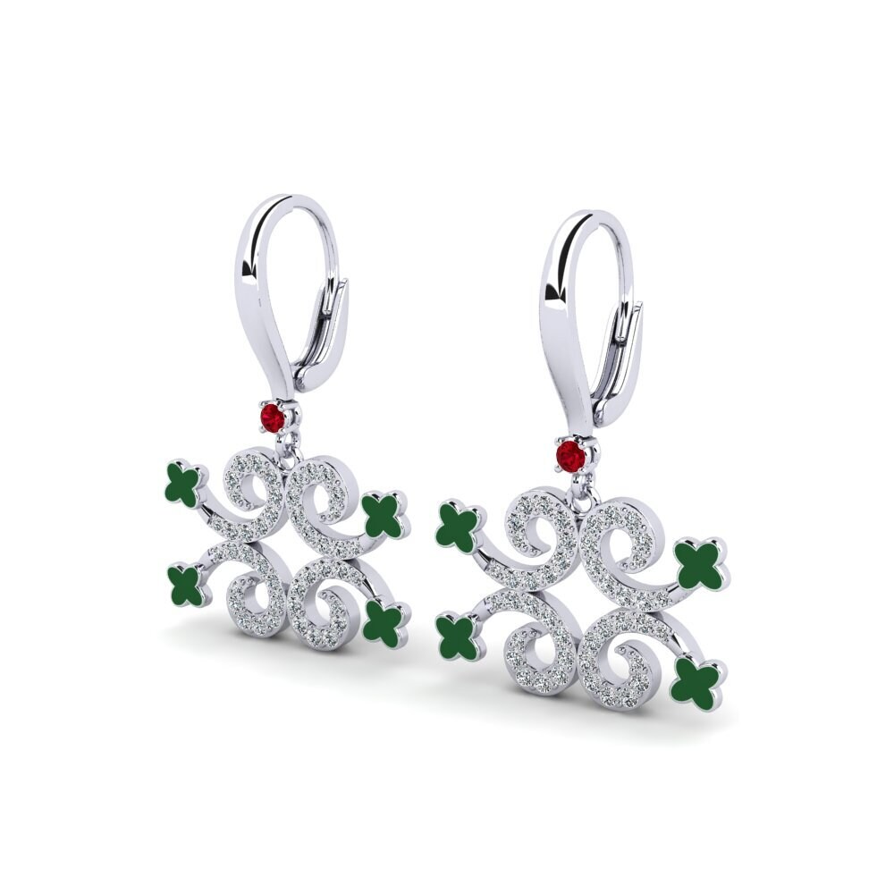 Red Zirconia Women's Earring Appat