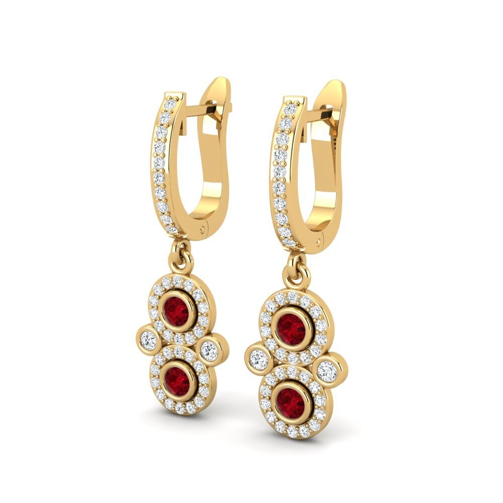 Đá Ruby / Hồng Ngọc Bông tai nữ Appear