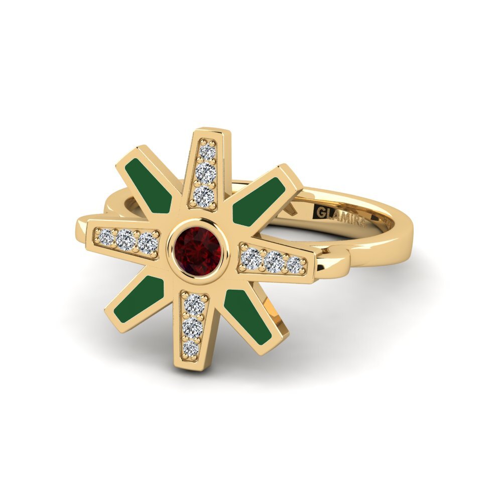 Anillos Granate Estrella